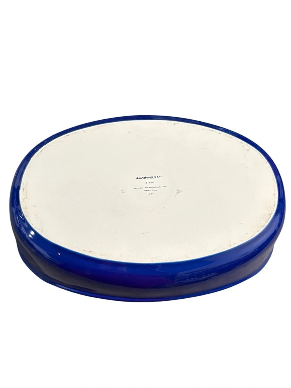 Rachael Ray Oval 2 Quart  Blue Stoneware Baker Baking Casserole Oven Dish Pan